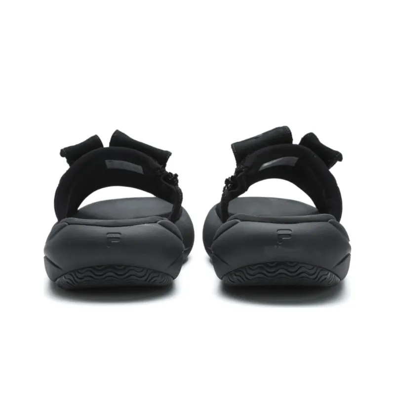 FILA FUSION ZIP UP Slip Resistant Abrasion Resistant Slide Slippers Women's Black-3