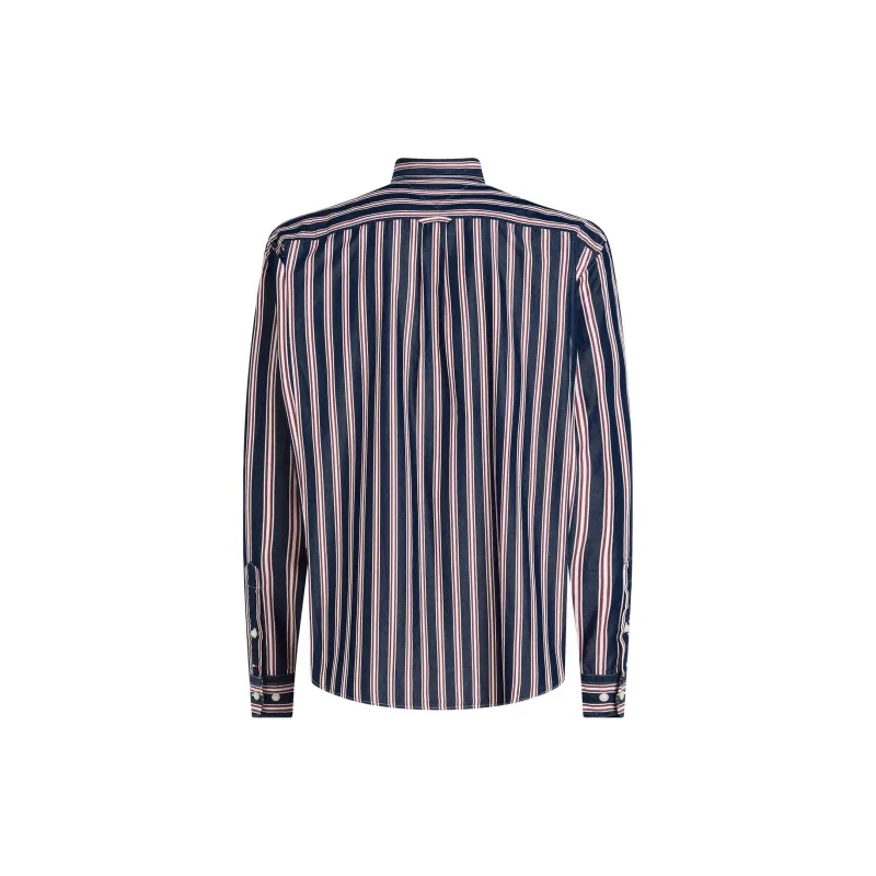 Tommy Hilfiger Camisa De Rayas Sport Shirt Men's Blue-1
