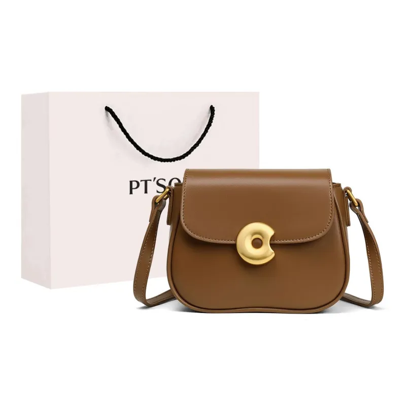 PT'SON Cow Leather Patchwork Synthetic Leather Small Square Bag Shoulder Bag Crossbody Bag Women's Multicolor-4