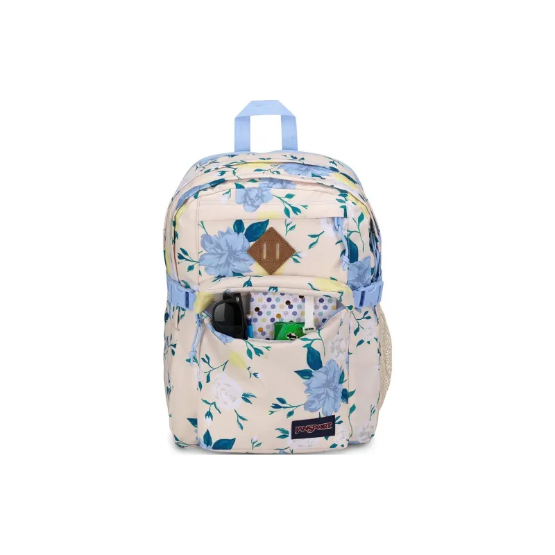 JanSport Polyester Backpack Unisex Beige & Purple-5