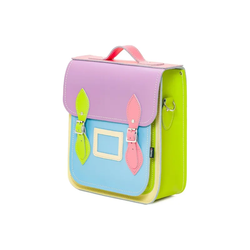 Zatchels Leather Backpack Unisex Pink Prism-1