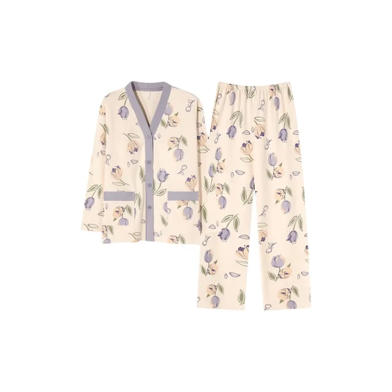 MIIOW Pajama Set Women's Skin Floral All over Print-0