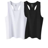 2 Pack (White+Black) 100% cotton Moisture-Wicking/Athletic Fit/Slim Fit