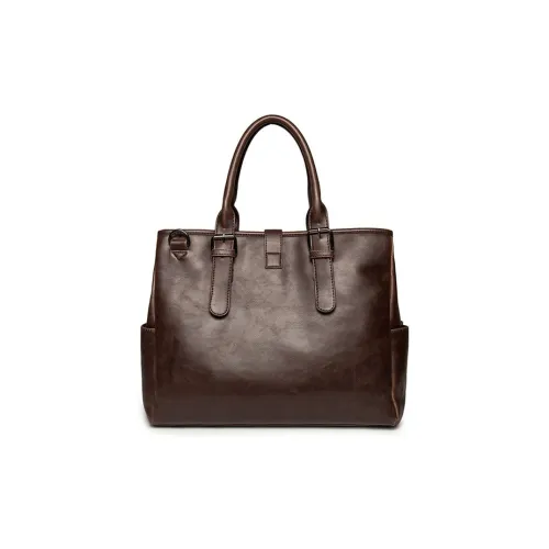 CARTELO Polyester Crossbody Bag Shoulder Bag Laptop Bag Handbag Medium Size Unisex Coffee