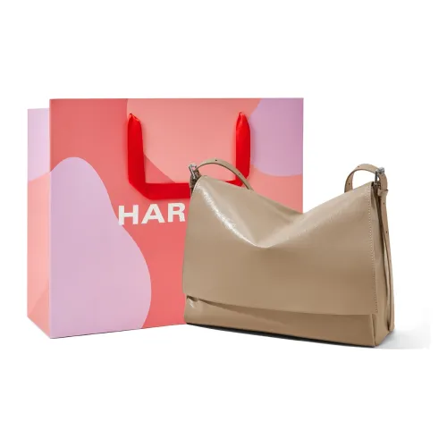 HARSON Handbags Apricot Includes Shopping Bag