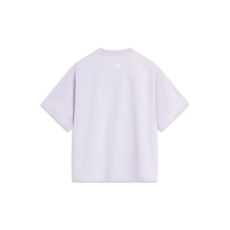 LiNing T Shirt Women's Sea Salt Purple-1