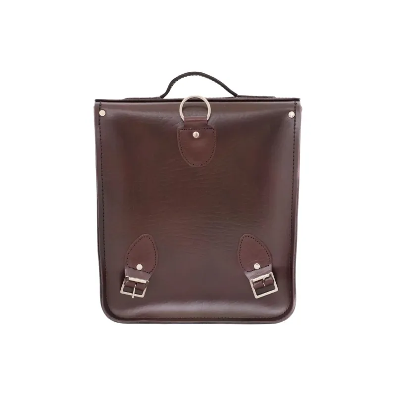 Zatchels Leather Backpack Small Size Unisex Marasala Red-2