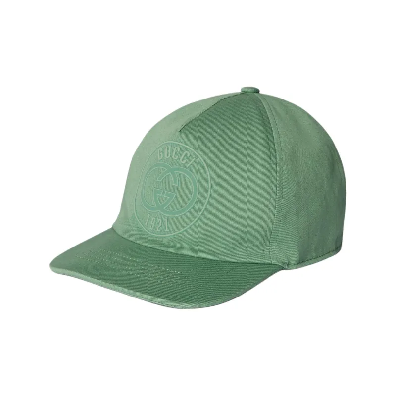 GUCCI Cotton Fabric Baseball Caps Kids' Green-0