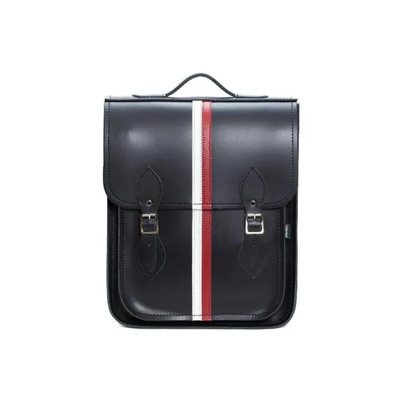 Zatchels Leather Backpack Small Size Unisex Dark Blue-4