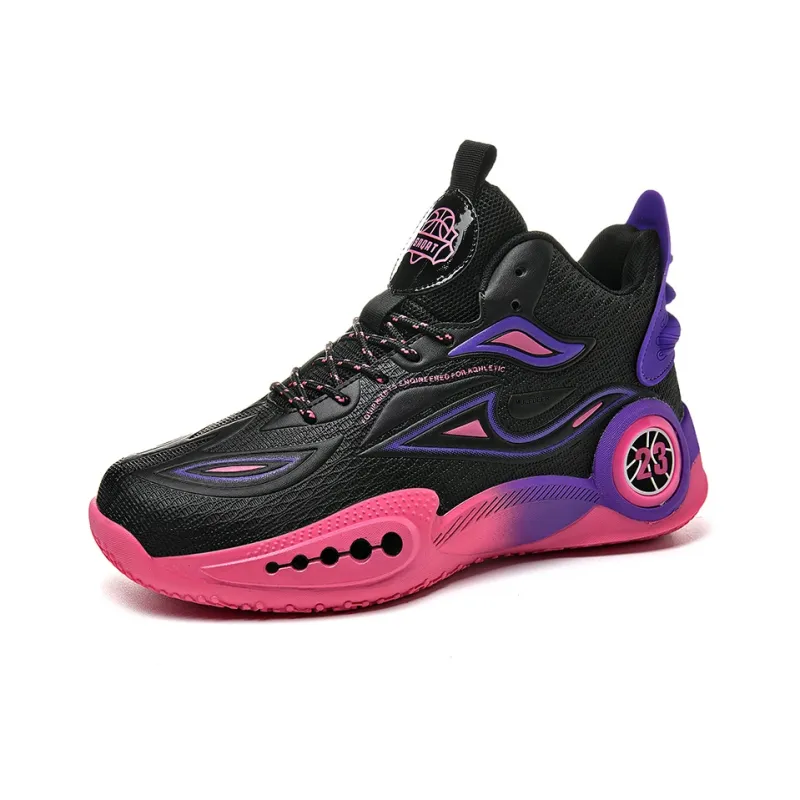 Black tailed Deer Shock Absorbers With Slip Resistant Features High Top Basketball Shoes Unisex-1