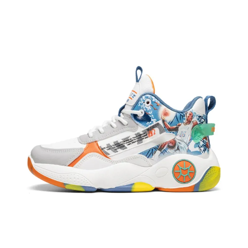 MUSNODO Cushioning, Slip Resistant, Abrasion Resistant, Breathable, Coverage, Support Mid Top Basketball Shoes Men's-4