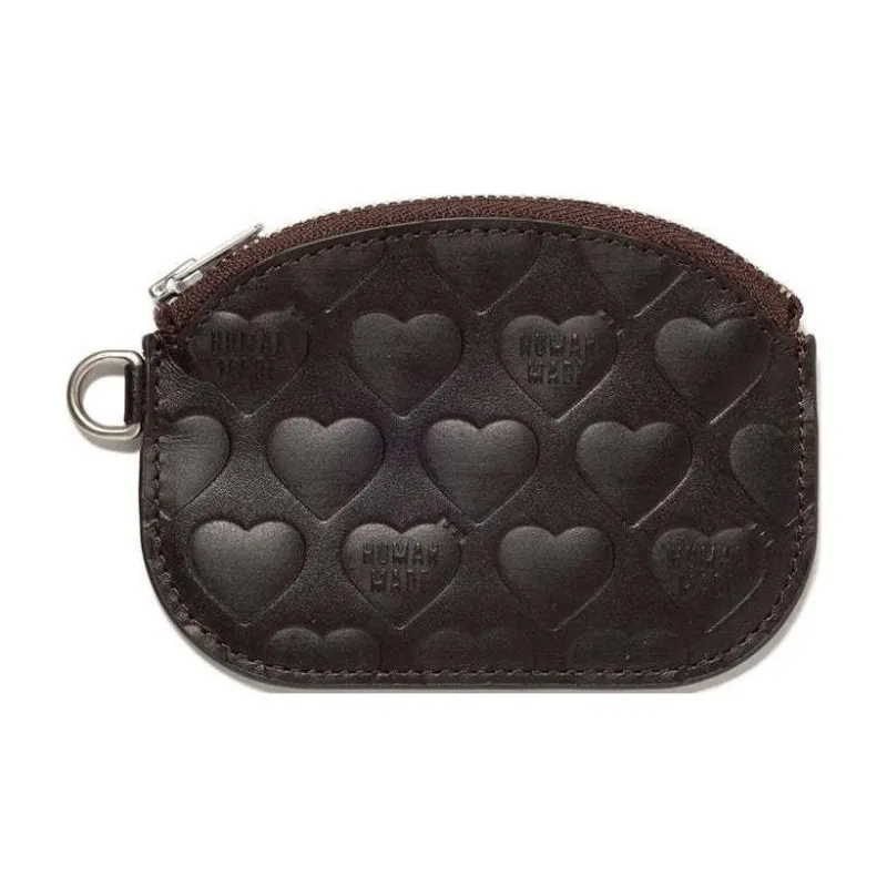 HUMAN MADE Cow Leather With Leather Coin Purse Unisex Beige/Brown/Black-3