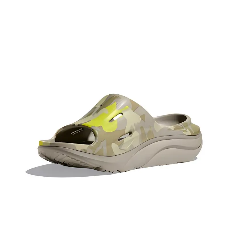 HOKA ONE ONE Cut-Out Slip-Resistant Odor-Resistant Slide Slippers Unisex Cyan-3
