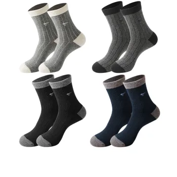 SEPTWOLVES Mid Calf Socks Men's 4 Pack Gift Box Set