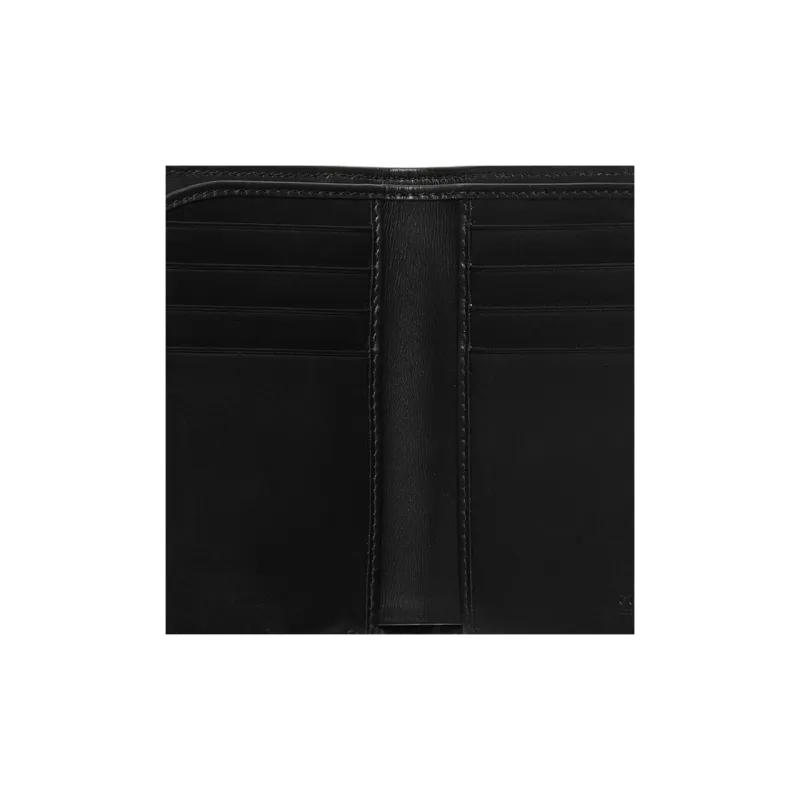 GUCCI Leather Wallet Medium Size Women's Black-6