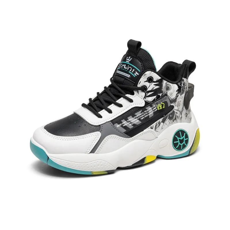 MUSNODO Cushioning, Slip Resistant, Abrasion Resistant, Breathable, Coverage, Support Mid Top Basketball Shoes Men's-1