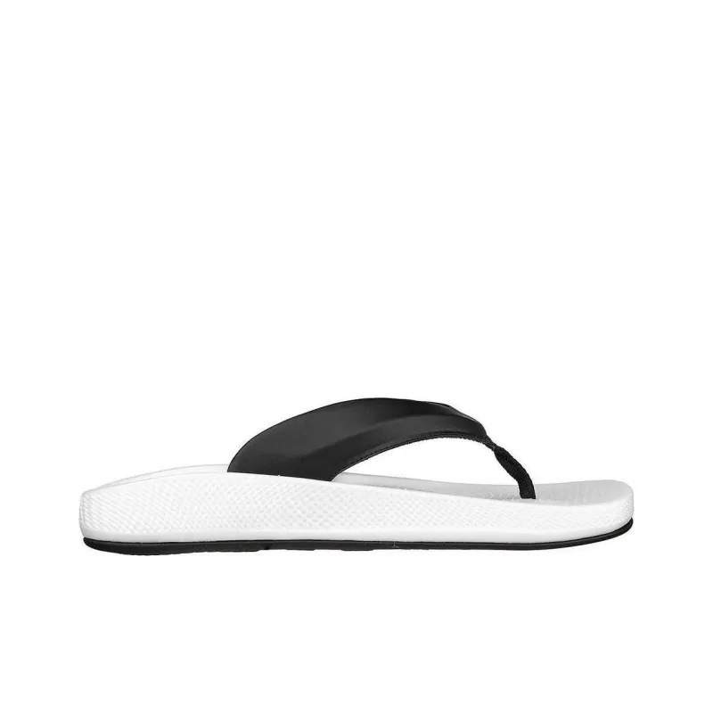 Skechers Hyper Slide Slip Resistant Flip Flops Men's Black White-1