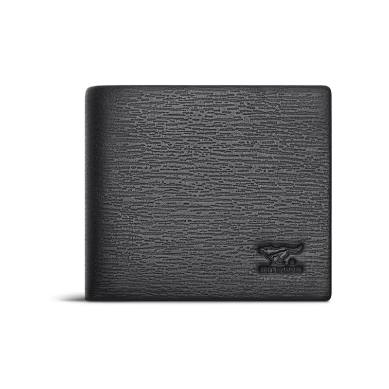 SEPTWOLVES Top Grain Cow Leather Wallet Men's Black-1