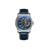 White Case Blue Dial Blue Strap