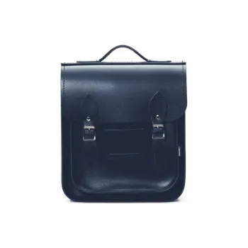 Zatchels Leather Backpack Small Size Unisex Marine Blue