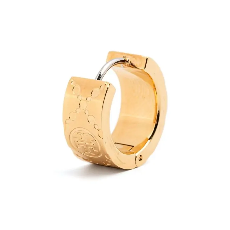 TORY BURCH Small T Monogram Hoop Earrings-1