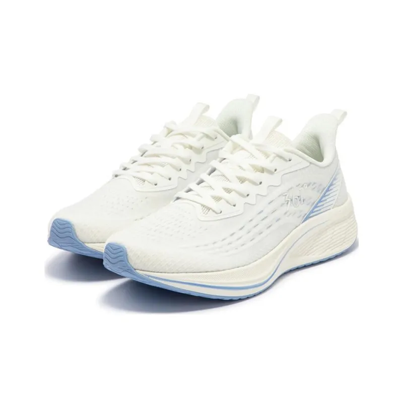 361° Slip Resistant And Breathable Low Top Running Shoes Men's White Blue-2