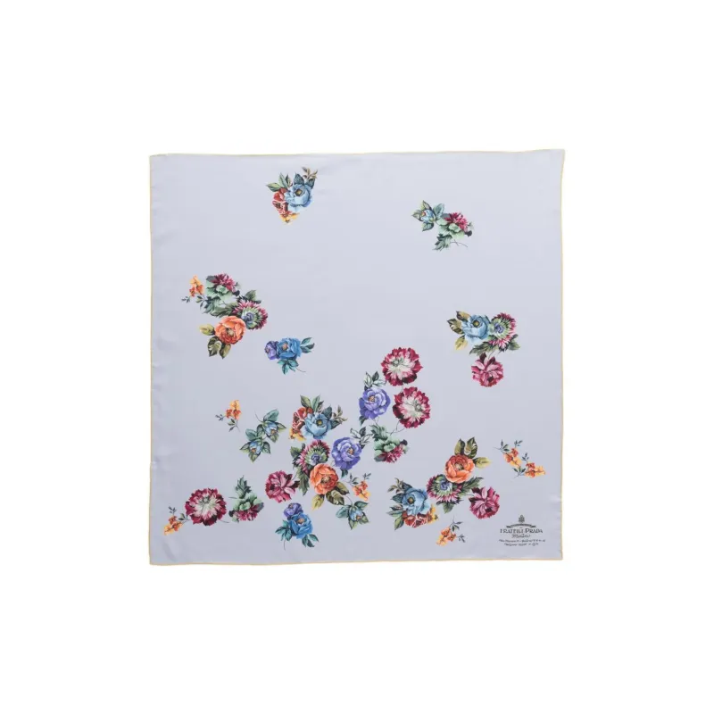 PRADA Floral-print Twill Scarf-1
