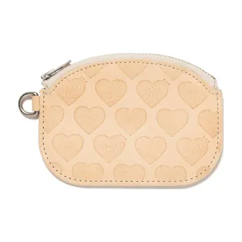 HUMAN MADE Cow Leather With Leather Coin Purse Unisex Beige/Brown/Black