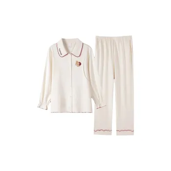 MIIOW Pajama Set Women's White Mushroom