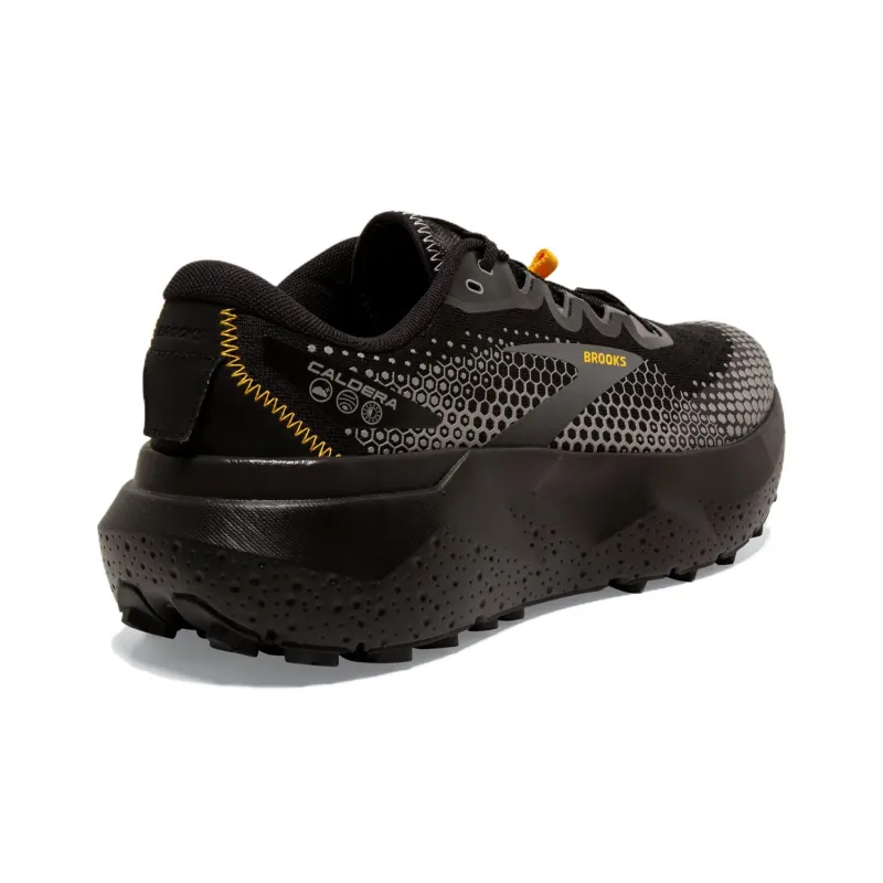 Brooks Caldera 6 Slip Resistant Low Top Trail Running Running Shoes Men's Black Yellow-5