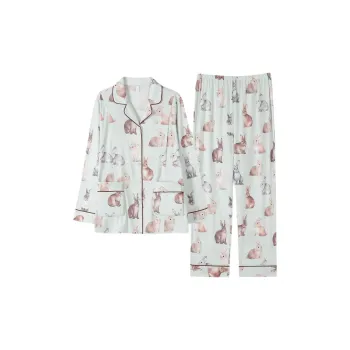 MIIOW Pajama Set Women's Green Rabbit