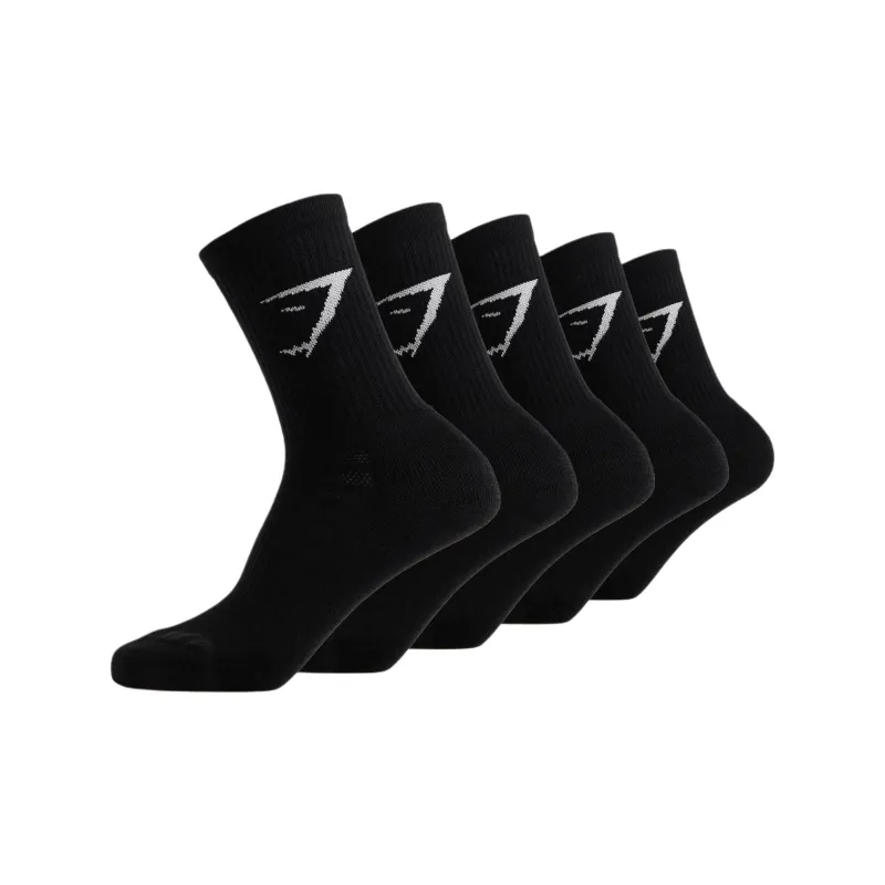 GYMSHARK Mid-Calf Socks Women's 5 Pack Black-0