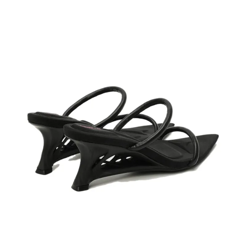 DAPHNE LAB Sugar-free Series Slide Slippers Women's Black-3