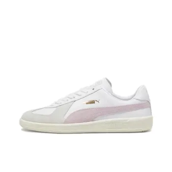 PUMA Army Trainer Puma Waterproof And Wear resistant Low Top Skateboard Shoes Unisex White Gray Pink