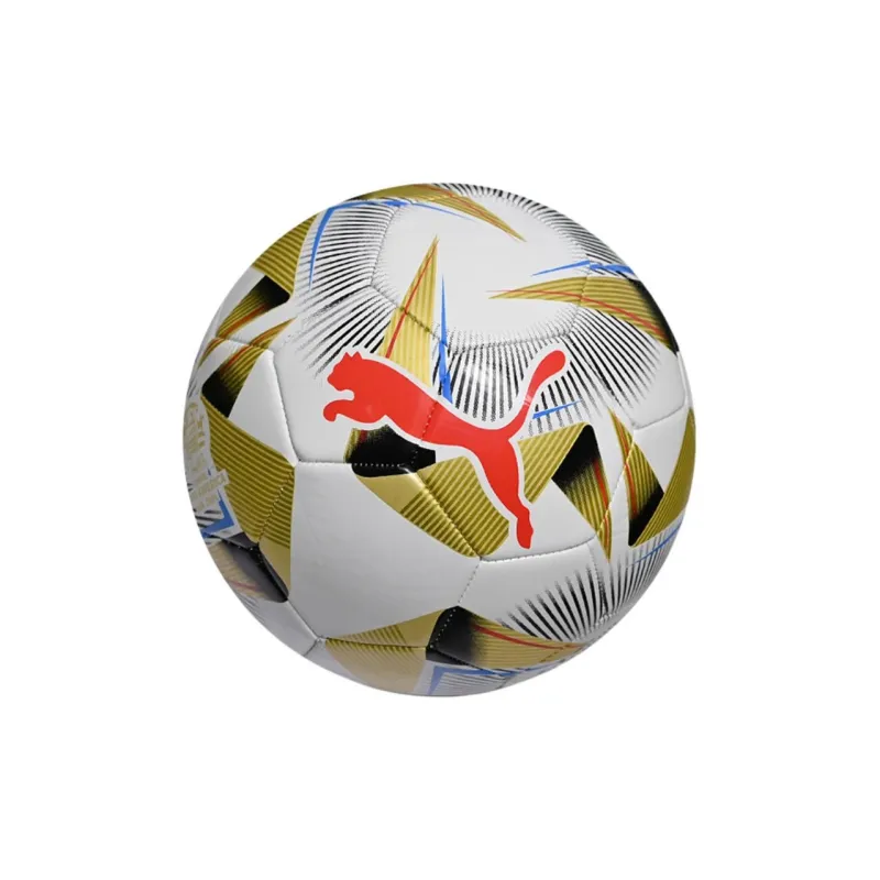 PUMA Size 5 Soccer Unisex White Gold-0