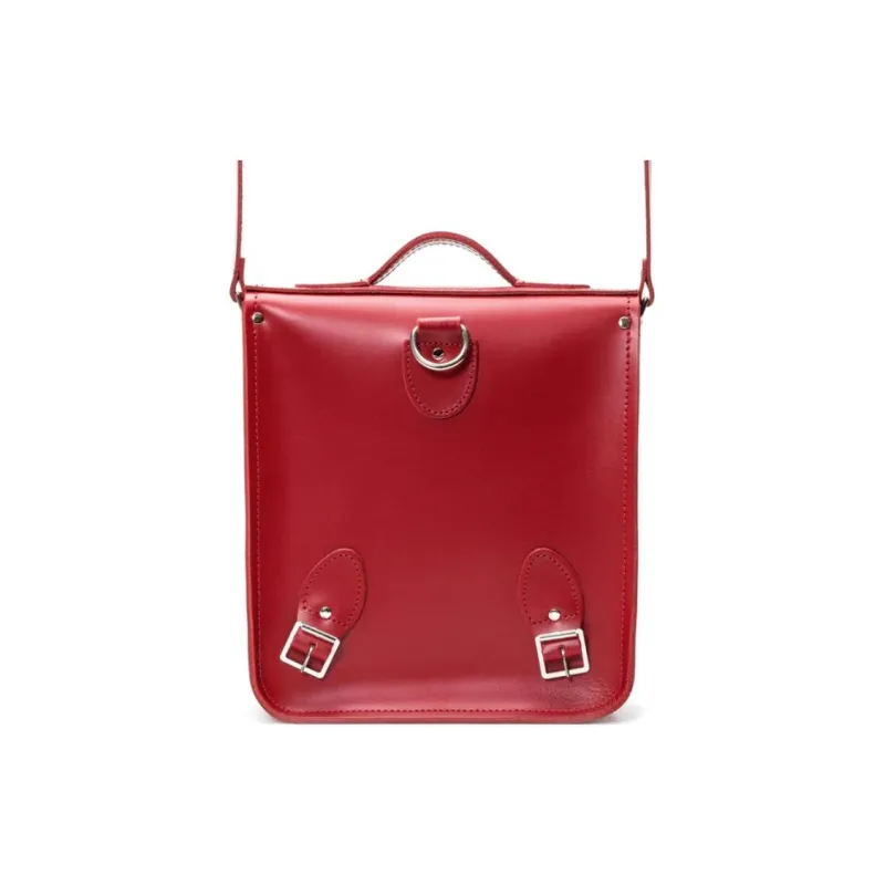Zatchels Leather Backpack Unisex Red-3
