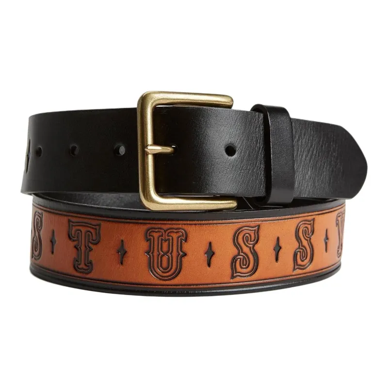 Levi’s Logo Pin Buckle Leather Belts Unisex Brown Width: 3.8cm-0