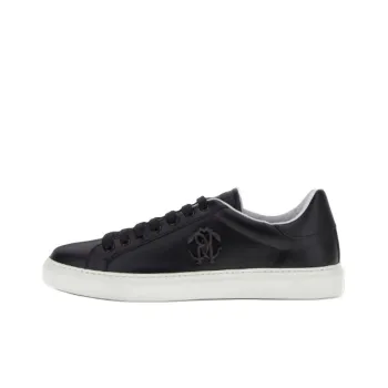 Roberto Cavalli Monogram RC Low-Top Skateboard Shoes Men's Black