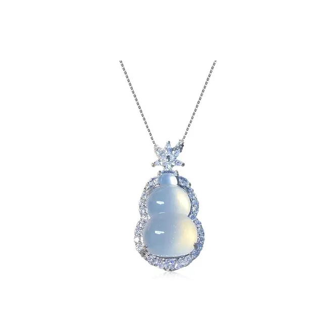 MOONS FAME Chalcedony Jade Necklaces Women's-1