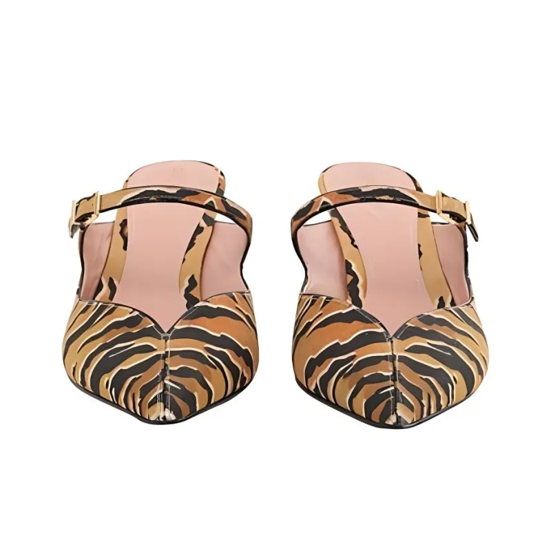 Zimmermann Closed Toe Slippers 6.5cm Women's Brown-4