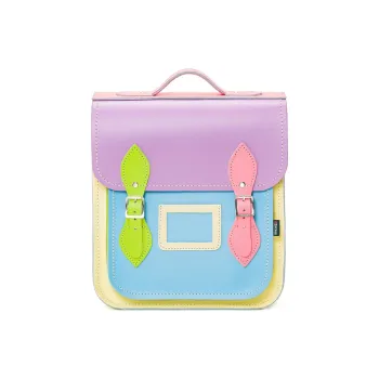 Zatchels Leather Backpack Unisex Pink Prism