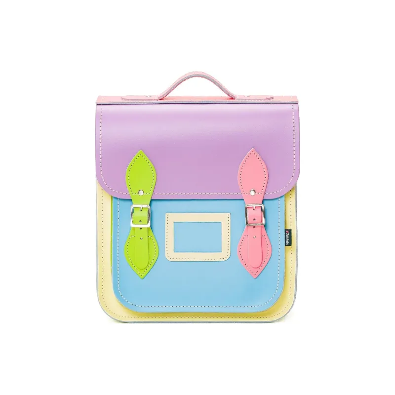 Zatchels Leather Backpack Unisex Pink Prism-0