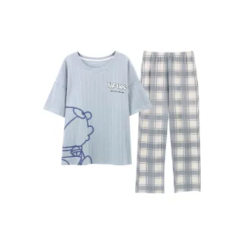 The Story Of The Flower Season Pajama Set Women's Light Blue