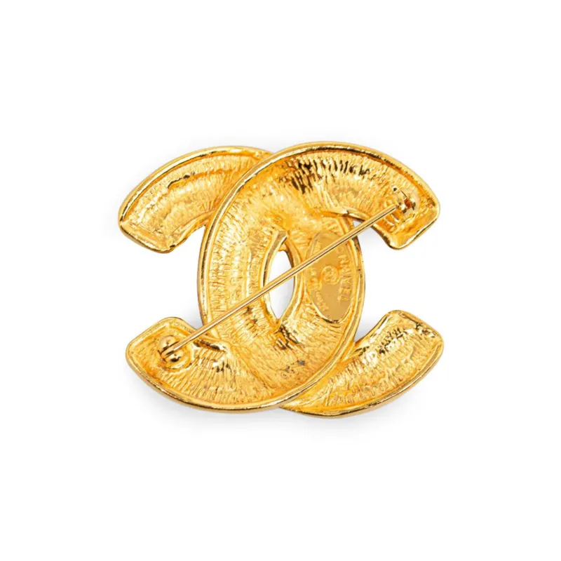 CHANEL 1990s Cc Quilted Brooch-1