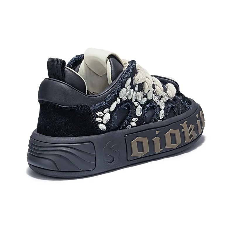 SALAXI Abrasion Resistant Balance Height Increasing Low Top Skateboard Shoes Unisex-10