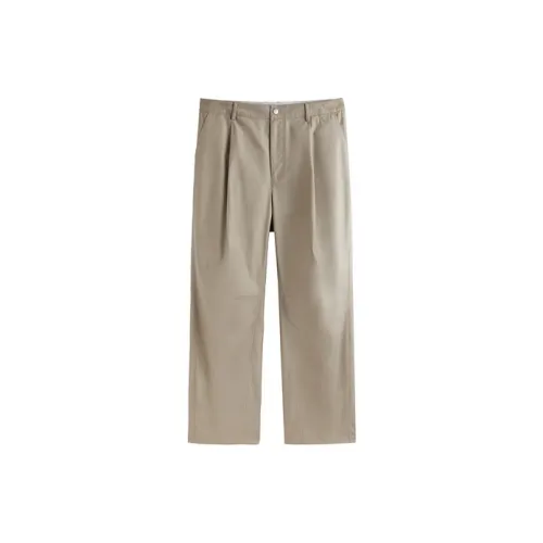 PEACEBIRD MEN Casual Pants Unisex Khaki 1 Loose Fit