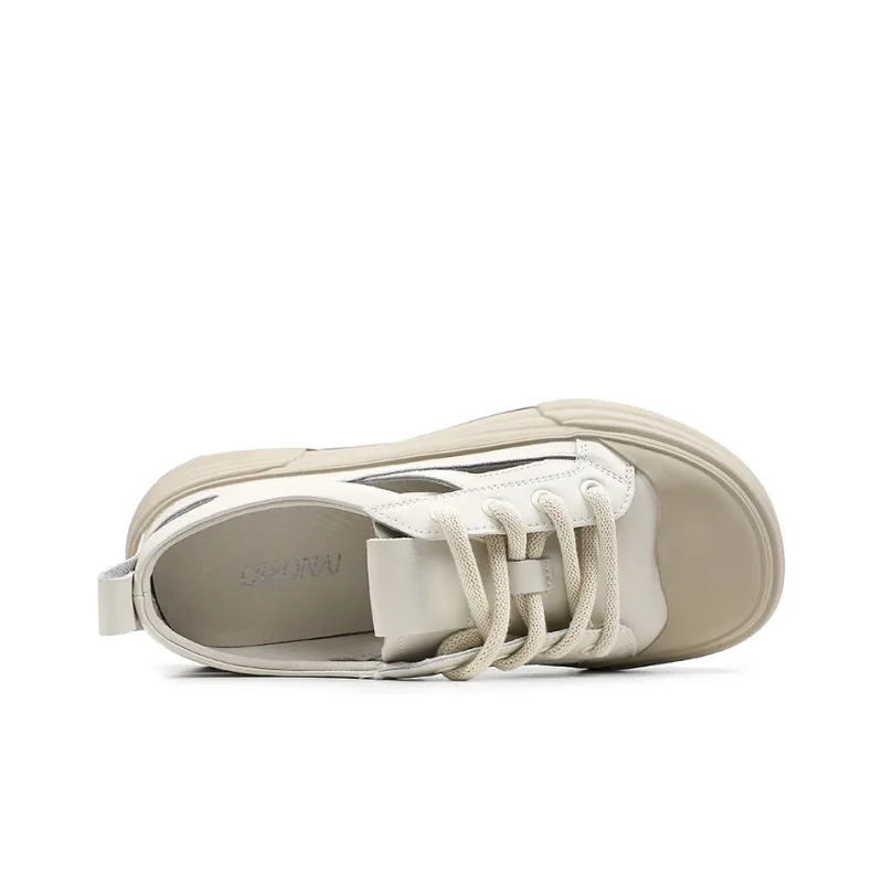 QIAONAI Slip-Resistant Low-Top Skateboard Shoes Women's-2