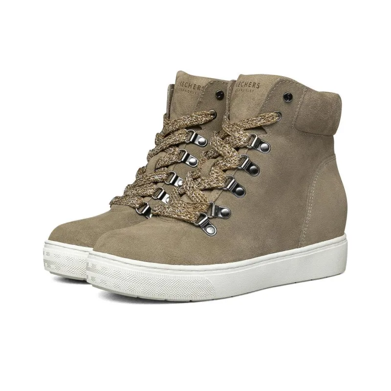 Skechers Street Anti-Slip Wear-Resistant High-Top Casual Shoes Women's Taupe-2