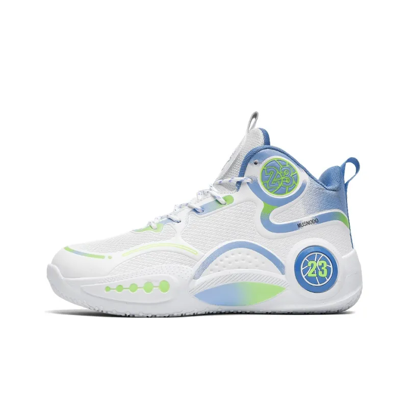 MUSNODO Cushioning Anti-Slip Wear-Resistant Breathable Supportive Rebound Mid-Top Basketball Shoes Unisex-9