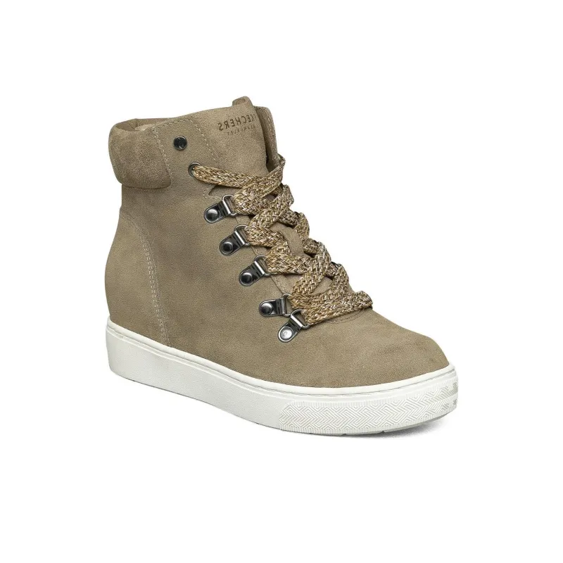 Skechers Street Anti-Slip Wear-Resistant High-Top Casual Shoes Women's Taupe-1